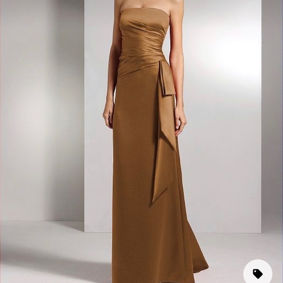 Dessy Collection Dresses & Skirts - Dessy Gold Butterscotch Evening Bridesmaid’s Prom Dress sz 14